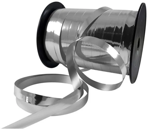 Gavebånd 10mmx250m metallic sølv